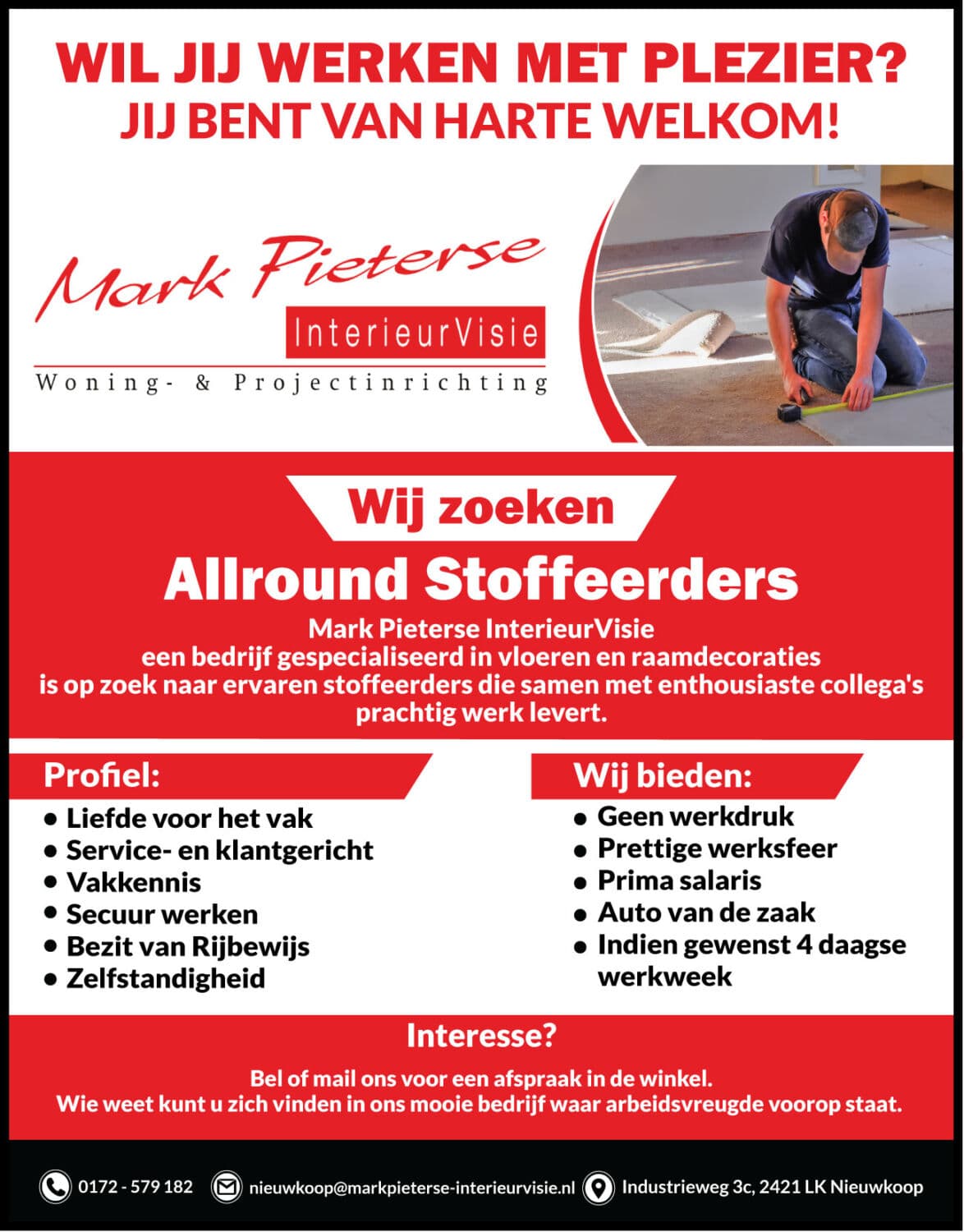 Stoffeerwerk bij Mark Pieterse InterieurVisie